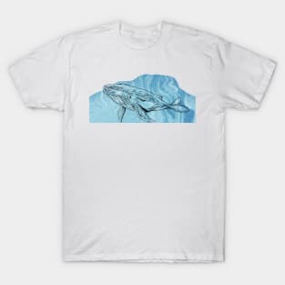 Whale on Blue T-Shirt